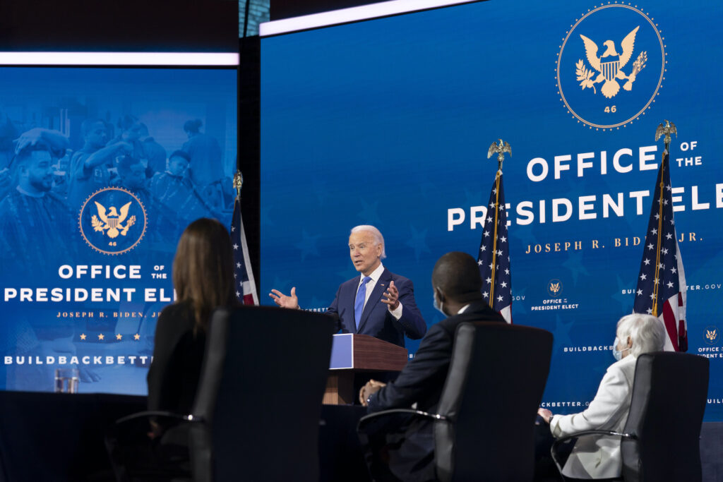 Joe Biden President-elect Joe Biden speaks at a news conference to introduce his nominees and appointees to economic policy posts at The Queen theater, Tuesday, Dec. 1, 2020, in Wilmington, Del. (AP Photo/Andrew Harnik)