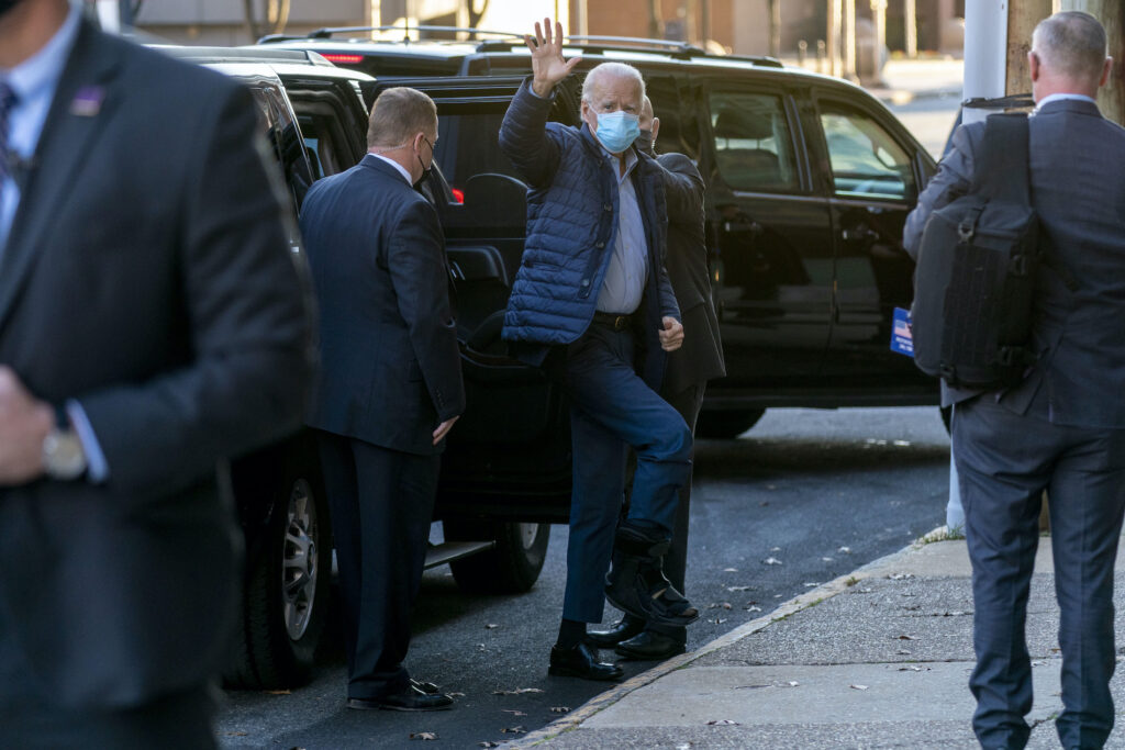 Joe Biden President-elect Joe Biden arrives at The Queen theater, Wednesday, Dec. 2, 2020, in Wilmington, Del. (AP Photo/Andrew Harnik)