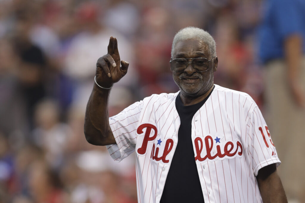 Obit Dick Allen Baseball FILE - Former Philadelphia Phillies' Dick Allen waves to the crowd before a baseball game against the New York Mets in Philadelphia, in this Saturday, Aug. 12, 2017, file photo. Dick Allen, a fearsome hitter who was a seven-time All-Star, the 1964 NL Rookie of the Year and the 1972 AL MVP, has died. He was 78. The Philadelphia Phillies, the team Allen started out with, announced his death on Monday, Dec. 7, 2020. (AP Photo/Matt Slocum, File)