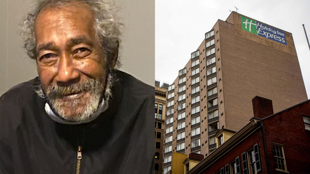covidpreventionsite-shutdown-resident Felix Pérez Peña is one of the people at Philly's COVID prevention sites who has found a new permanent home. (Courtesy of Felix Pérez Peña; Holiday Inn Center City: Kimberly Paynter/WHYY)