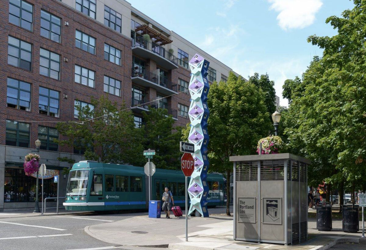 A Portland Loo shown on a Portland street in 2015.
