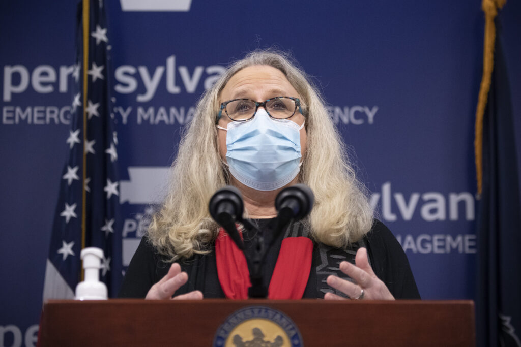 Gov. Wolf, Sec. of Health Sound Alarm on Urgency to Protect Health Care System, Workers as COVID-19 Cases Continue to Surge Pennsylvania Secretary of Health Dr. Rachel Levine addresses the press in Harrisburg.