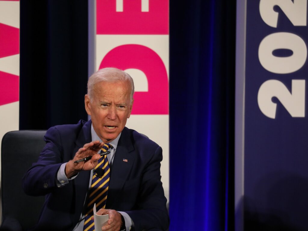 Former Vice President Joe Biden addresses a Planned Parenthood Action Fund candidate forum in June 2019 in Columbia, S.C. (Logan Cyrus/AFP via Getty Images)