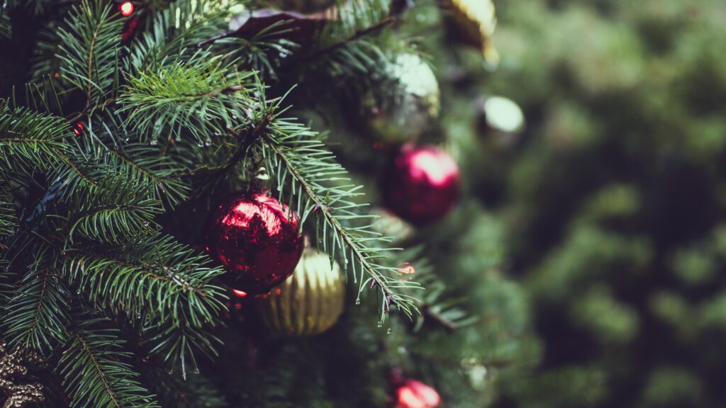 holiday_christmas_tree_generic_101417_tj_holowaychuk Ornaments are pictured close-up on a Christmas tree