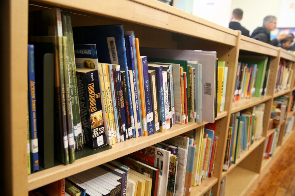 philly_school_library_books_122820 Books are pictured at the Bache Martin School Library in Philadelphia