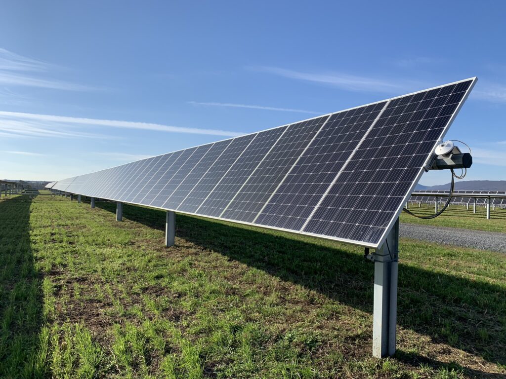 A solar array at the Nittany 1 Solar Farm