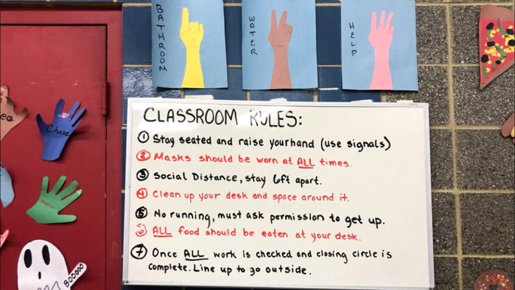 studentaccesscenter-board A sign at the Access Center set up inside Vogt Rec Center (Emily Rizzo / WHYY)