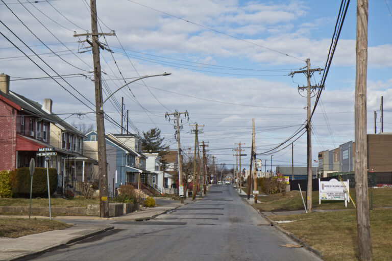 The site of a proposed solid waste management facility across from homes on Union Avenue