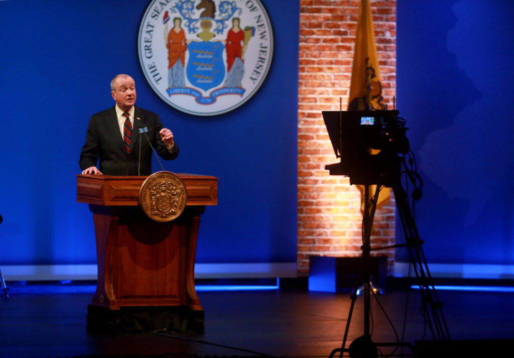 50828145808_c70851c9eb_k New Jersey Gov. Phil Murphy presents his state of the state address, for later broadcast, at the Trenton War Memorial in Trenton, N.J. January, 10, 2021 (Ed Murray/Gov. Phil Murphy Flickr)