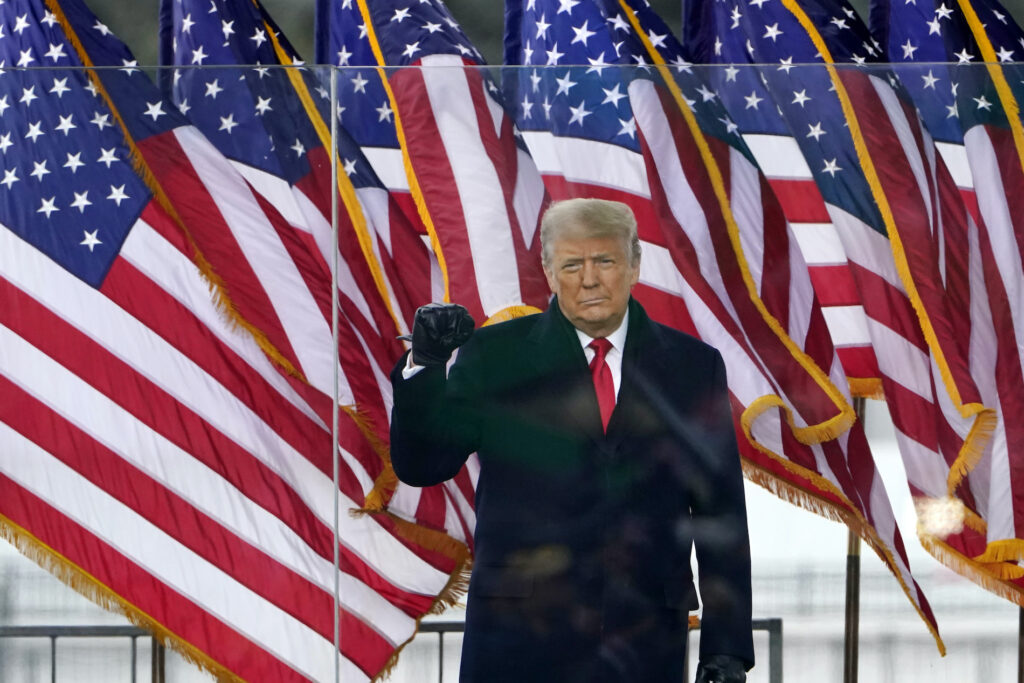 Donald Trump President Donald Trump arrives to speak at a rally