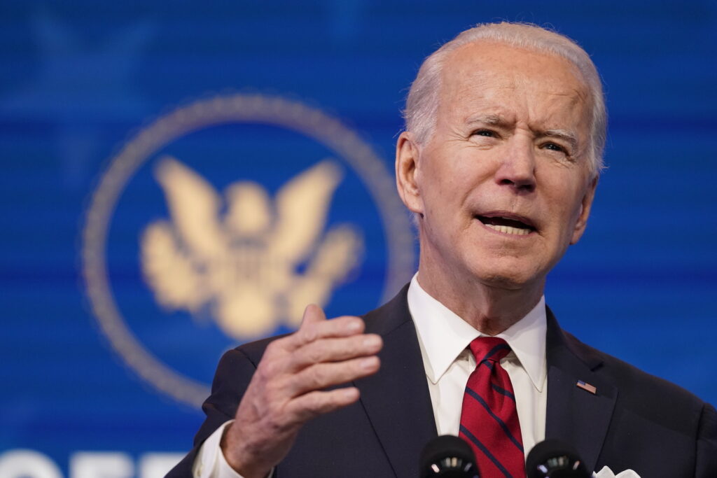 Joe Biden President-elect Joe Biden speaks during an event at The Queen theater