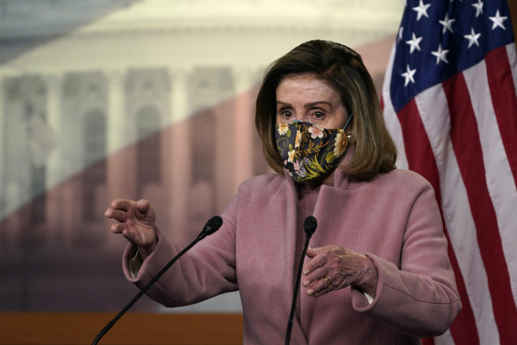 Nancy Pelosi House Speaker Nancy Pelosi of Calif., speaks during a news conference on Capitol Hill in Washington, Thursday, Jan. 21, 2021. (AP Photo/Susan Walsh)