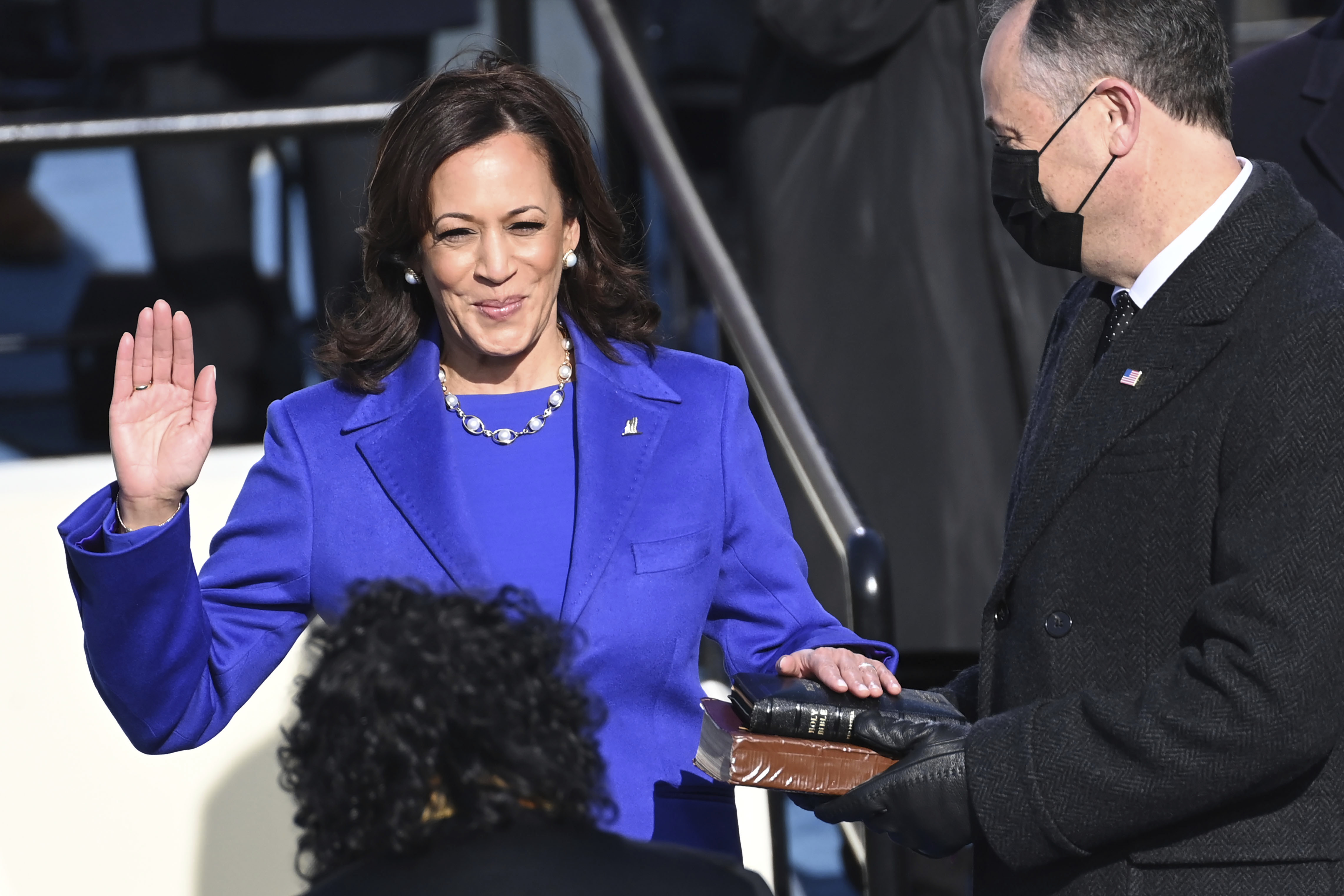Kamala Harris is sworn in as vice president by Supreme Court Justice Sonia Sotomayor