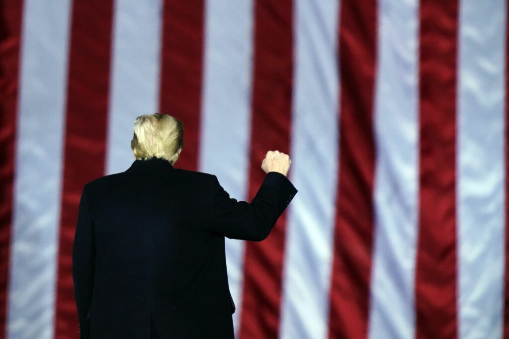 Pictures of the Week Photo Gallery-Global President Donald Trump gestures at a campaign rally