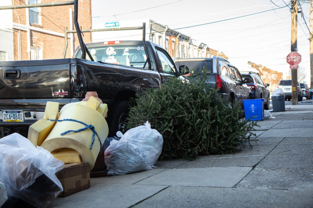 IMG_2361 Christmas trees put out in the trash