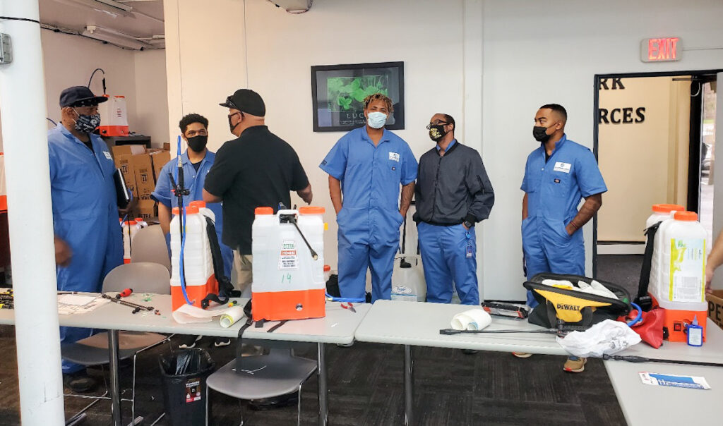 IMG_4670 Members of the Personal Touch crew undergo a training at the Workplace Hub in Harrisburg, Pa. (courtesy of Shariah Brown)