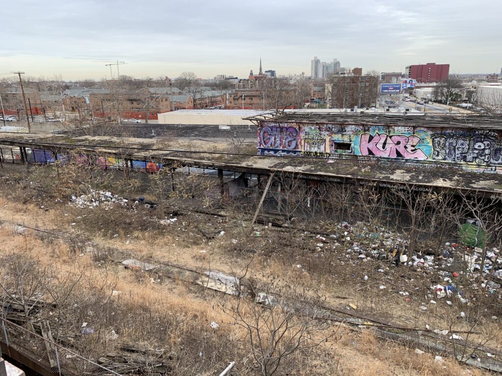 IMG_9621 An aerial view of the derelict Spring Garden Station that was once part of the Reading Railroad. (Courtesy of Arts & Crafts Holdings)