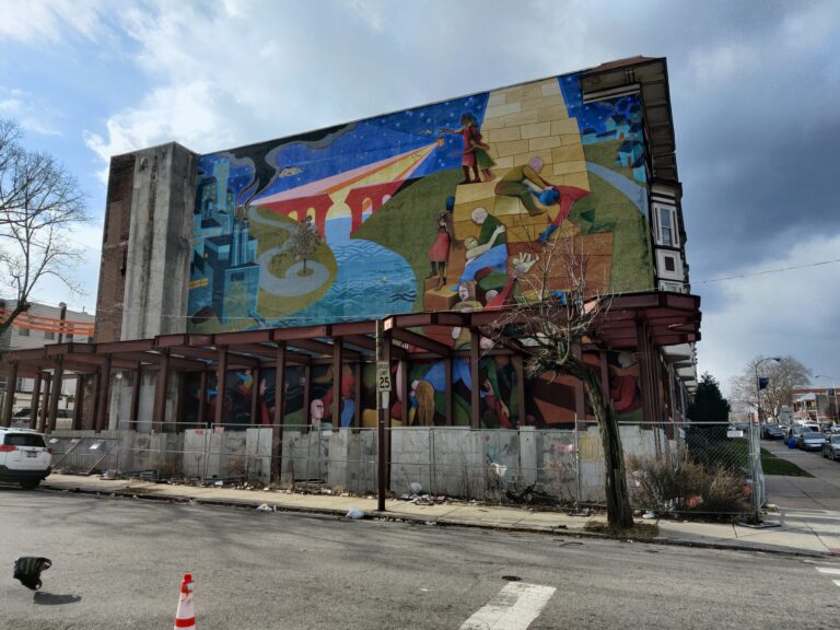 Mural in West Philadelphia by Paris Stancel and Dave McShane
