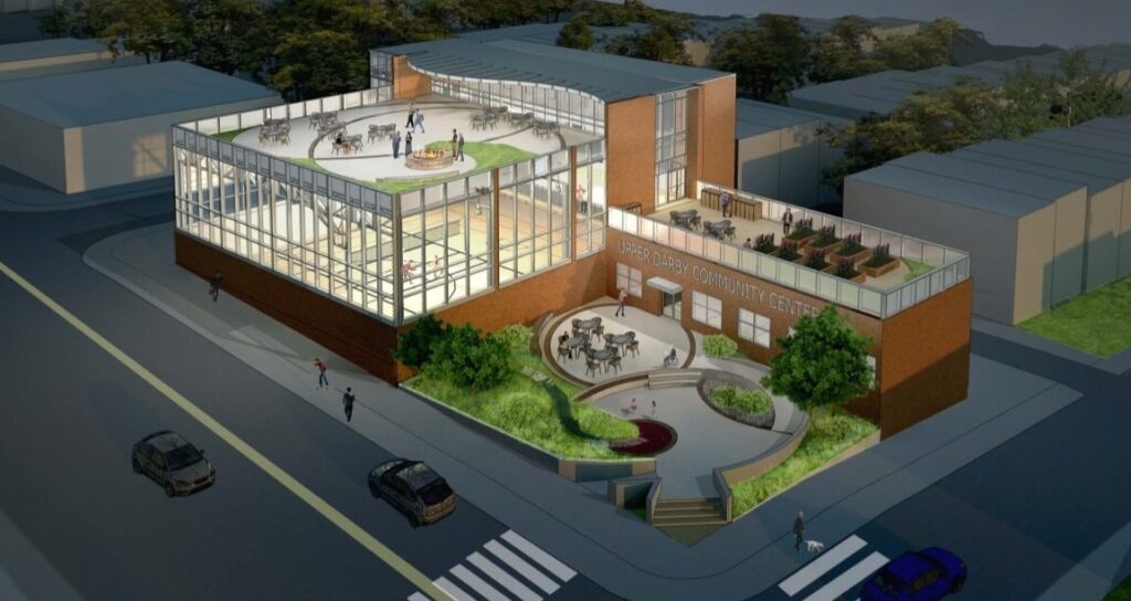 Upper Darby Community Center preliminary rendering 011421 A preliminary rendering of the community center
