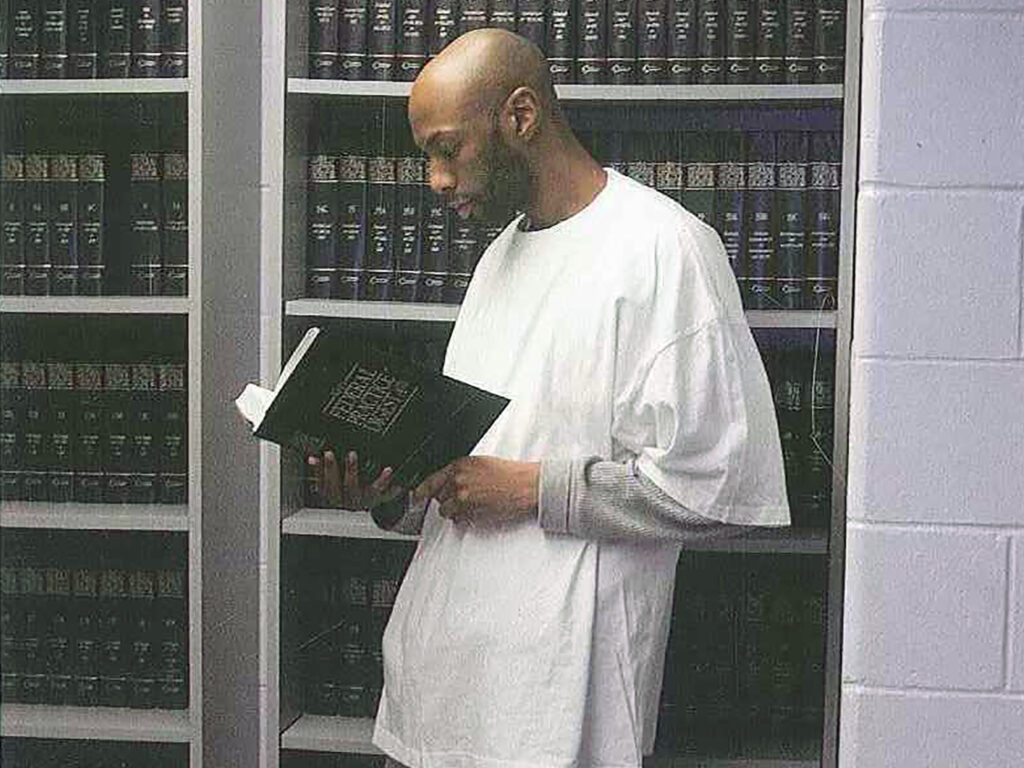 This 2015 photo provided by Shawn Nolan Chief, Capital Habeas Unit Community Federal Defender Office for the Eastern District of Pennsylvania, shows Dustin Higgs at the Federal Prison in Terre Haute, Ind. Higgs. Dustin Higgs at the Federal Prison in Terre Haute