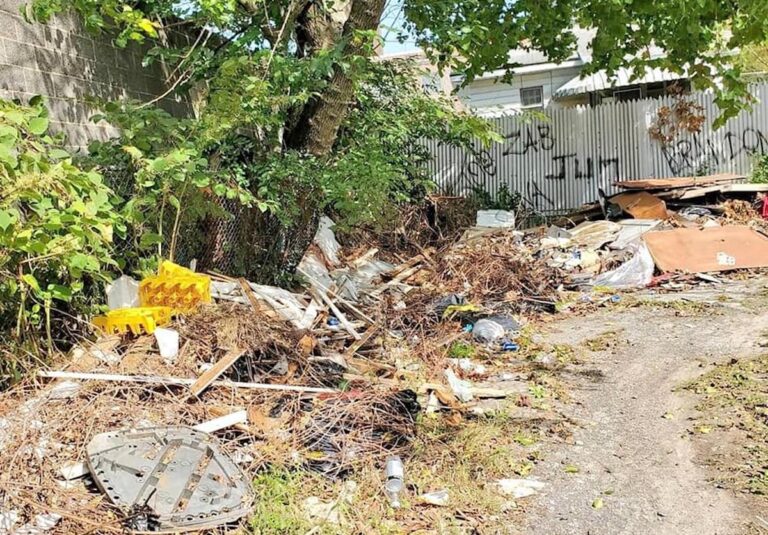An illegal dumping site in Camden