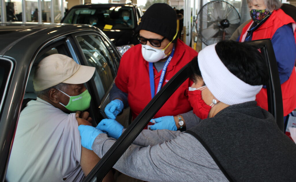 delaware_coronavirus_vaccine_012821 A Delaware resident is vaccinated against COVID-19 at a drive-thru site