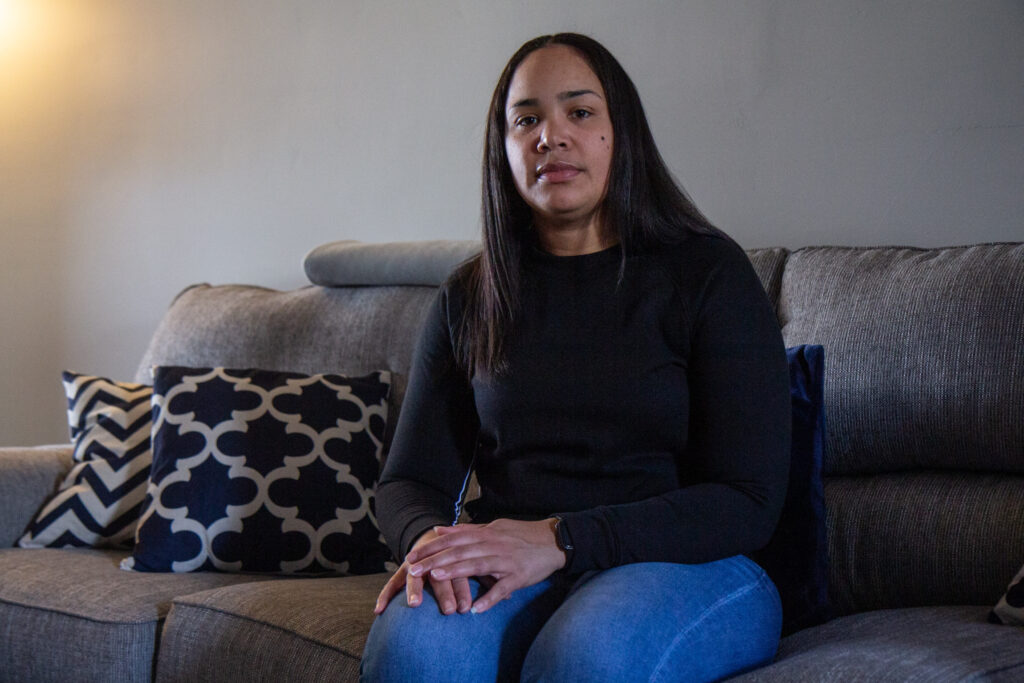 Jessica Ramos at her home in West Philadelphia. (Kimberly Paynter/WHYY) Jessica Ramos at her home in West Philadelphia.
