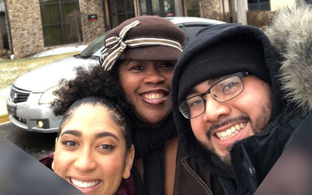 The Movement for Black and Brown Lives of Montgomery County co-founders from left to right. Veronica Moeller (L), Carmina Taylor (C) and Christopher Jaramillo (R). (Courtesy of the Movement for Black and Brown Lives of Montgomery County)