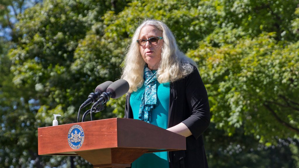 rachellevine-healthsecretary-summer-crop-1024×576 Pa. Health Secretary Rachel Levine gained renown as the face of the commonwealth's COVID response. (Kimberly Paynter/WHYY)