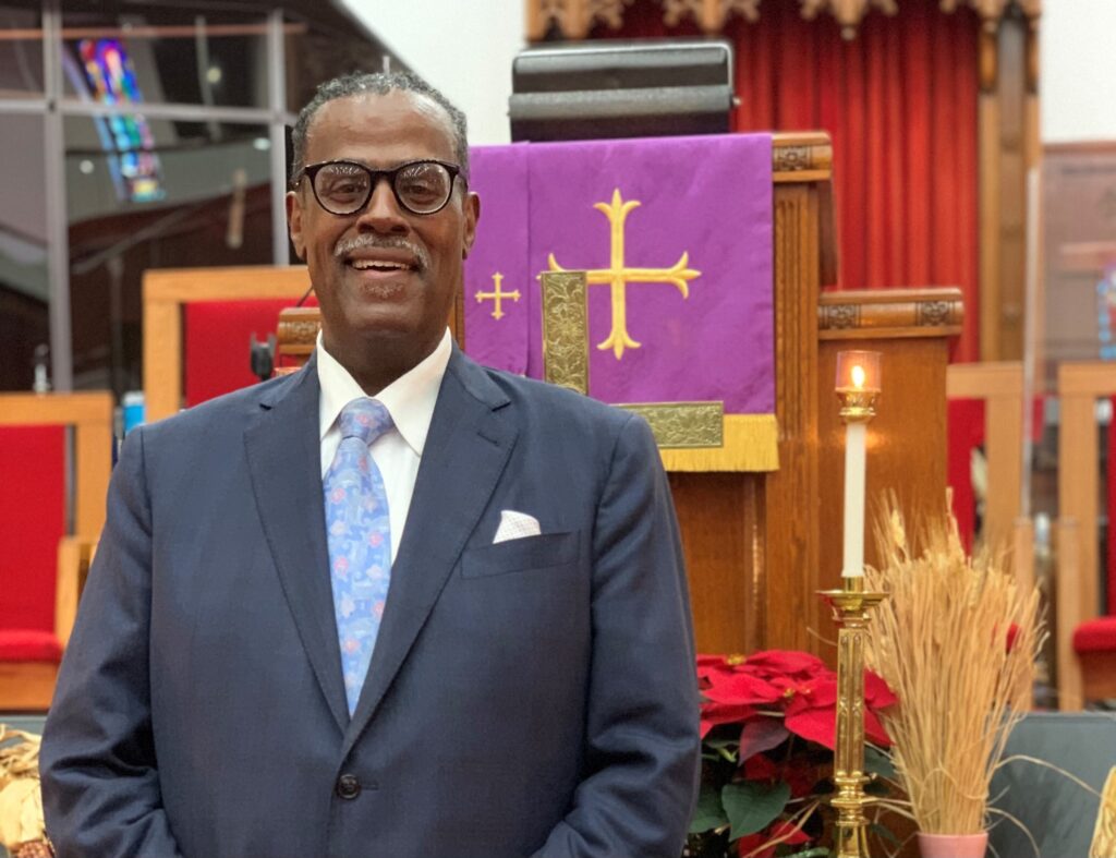 rev_silvester_beaman_011921 Rev. Silvester Beaman stands inside Wilmington's Bethel African Methodist Episcopal Church