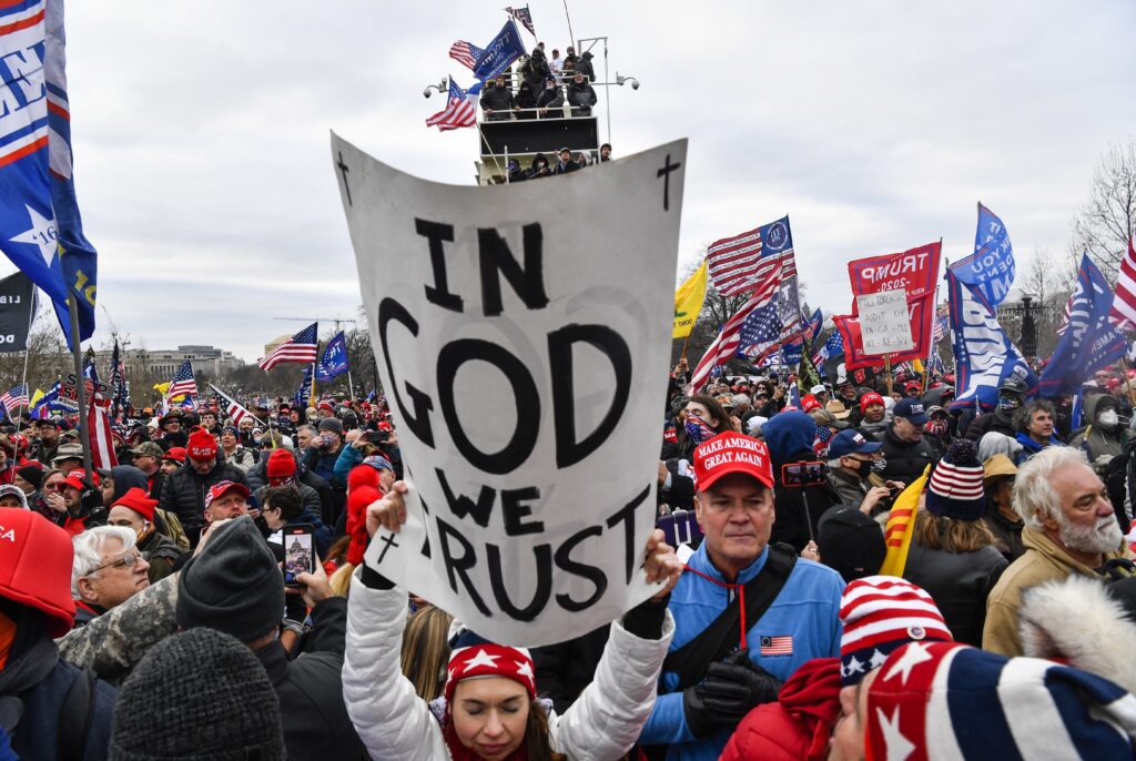 Protesters gather at the U.S. Capitol on Jan. 6. Later that day, the Capitol building was breached by a violent mob driven by what’s commonly known as “the big lie”: that President Biden wasn’t legitimately elected. Protesters gather at the U.S. Capitol on Jan. 6. Later that day, the Capitol building was breached by a violent mob driven by what's commonly known as