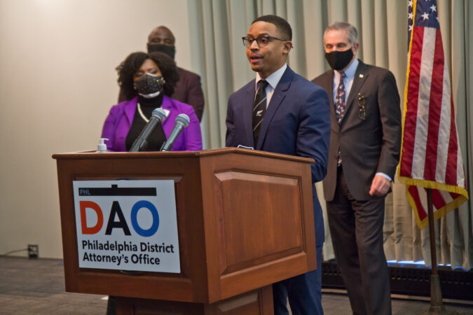 Assistant District Attorney Jordan King spoke at a panel to highlight reforms made to juvenile justice policies in the city on February 8, 2021. (Kimberly Paynter/WHYY)