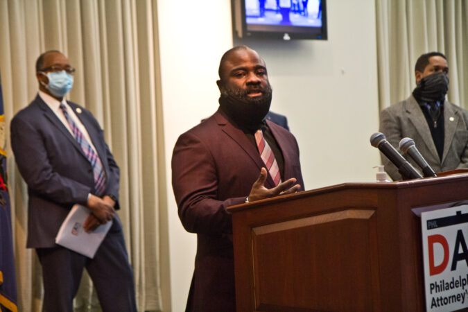 Donnell Drinks, former juvenile lifer, and co-founder of G.R.O.W.N, spoke at a panel to highlight reforms made to juvenile justice policies in the city on February 8, 2021. (Kimberly Paynter/WHYY)