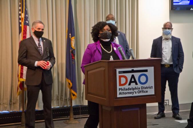 State representative Joanna McClinton spoke at a panel to highlight reforms made to juvenile justice policies in the city on February 8, 2021. (Kimberly Paynter/WHYY)