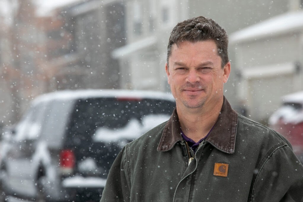“I was completely shocked and ashamed. That’s not how I think of the Republicans — who we were, and who we are,” said Lyle Darrah of the riot at the Capitol. Darrah recently changed his party registration from Republican to Democrat. Lyle Darrah outside his home in Mead, Tuesday, Jan. 26, 2021.