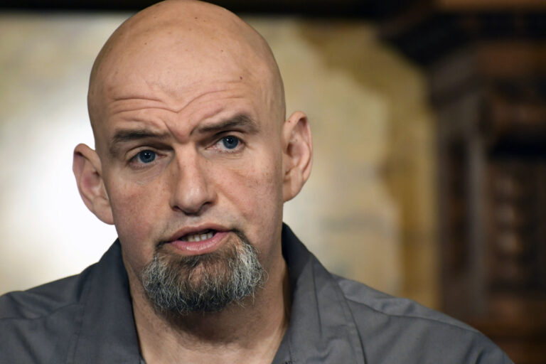 Pennsylvania Lt. Gov. John Fetterman speaks at a news conference