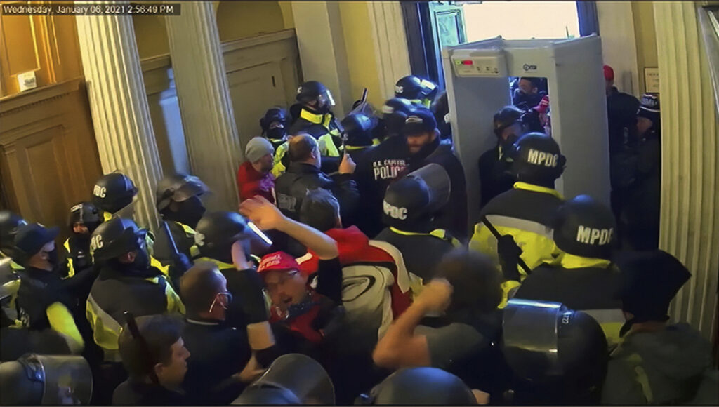 Security video shows pro-Trump insurrectionists storm the Capitol