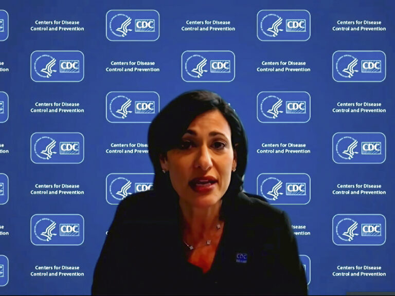 Dr. Rochelle Walensky, director of the Centers for Disease Control and Prevention, speaks during a White House briefing on the Biden administration's response to the COVID-19 pandemic. (Image from video/AP)