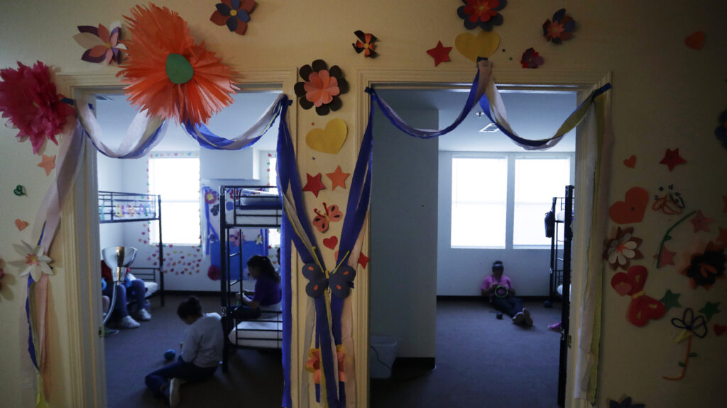 The Biden administration has reopened shelters for migrant teens that were first used by the Trump administration in Carrizo Springs, Texas. Long trailers that previously housed oil workers in two-bedroom suites were turned into dorms with bunk beds, classrooms and medical care. The Biden administration has reopened shelters for migrant teens that were first used by the Trump administration in Carrizo Springs, Texas. Long trailers that previously housed oil workers in two-bedroom suites were turned into dorms with bunk beds, classrooms and medical care. (Eric Gay/AP Photo)