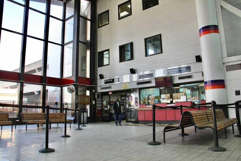 The interior of Walter Rand Transportation Center in Camden