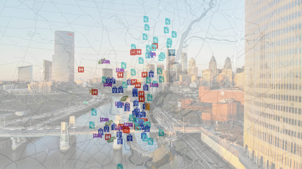 created by dji camera An illustration of Philly COVID-19 providers