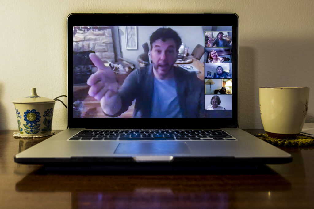 Tom Sweitzer hosts a weekly music therapy group via Zoom for other COVID-19 survivors dealing with lingering symptoms. “We get to know each other through the music,” says one participant. “I think that was a really intuitive and wonderful way to connect us.” Tom Sweitzer hosts a weekly music therapy group via Zoom for other COVID-19 survivors dealing with lingering symptoms.