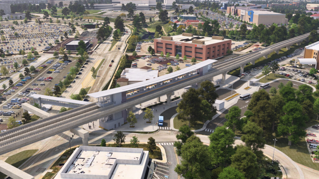 mallblvdc An artist's rendering of the proposed King of Prussia rail line station at Mall Boulevard. (Courtesy of SEPTA)