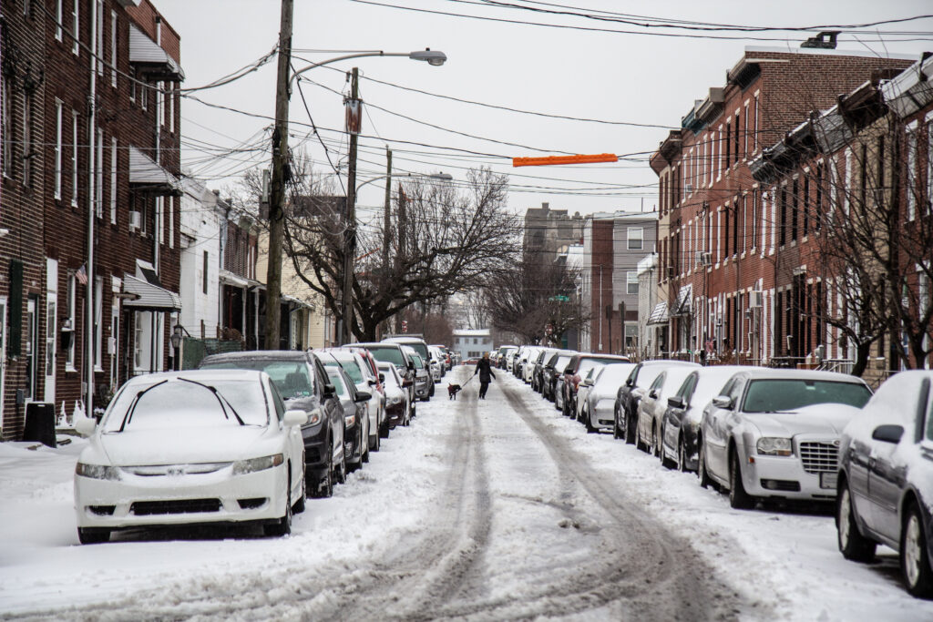 philly_snow_storm_KP_020121_02 A few inches of snow coat the ground in Philadelphia