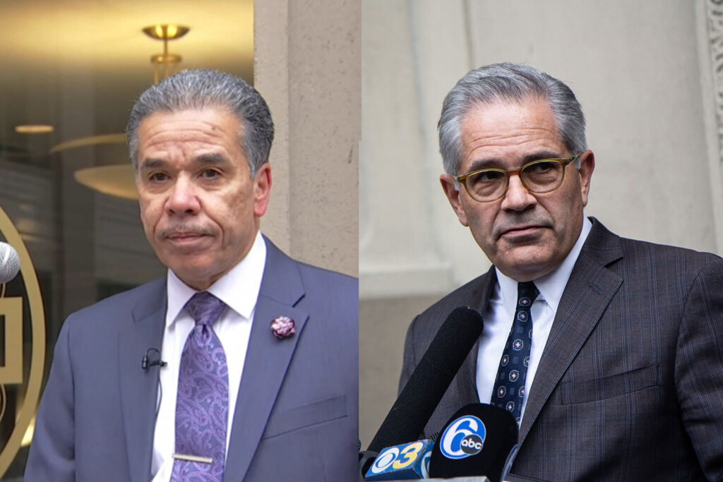 vega-krasner Left: Former prosector Carlos Vega (NBC10) Right: Philadelphia District Attorney Larry Krasner (Kimberly Paynter/WHYY)