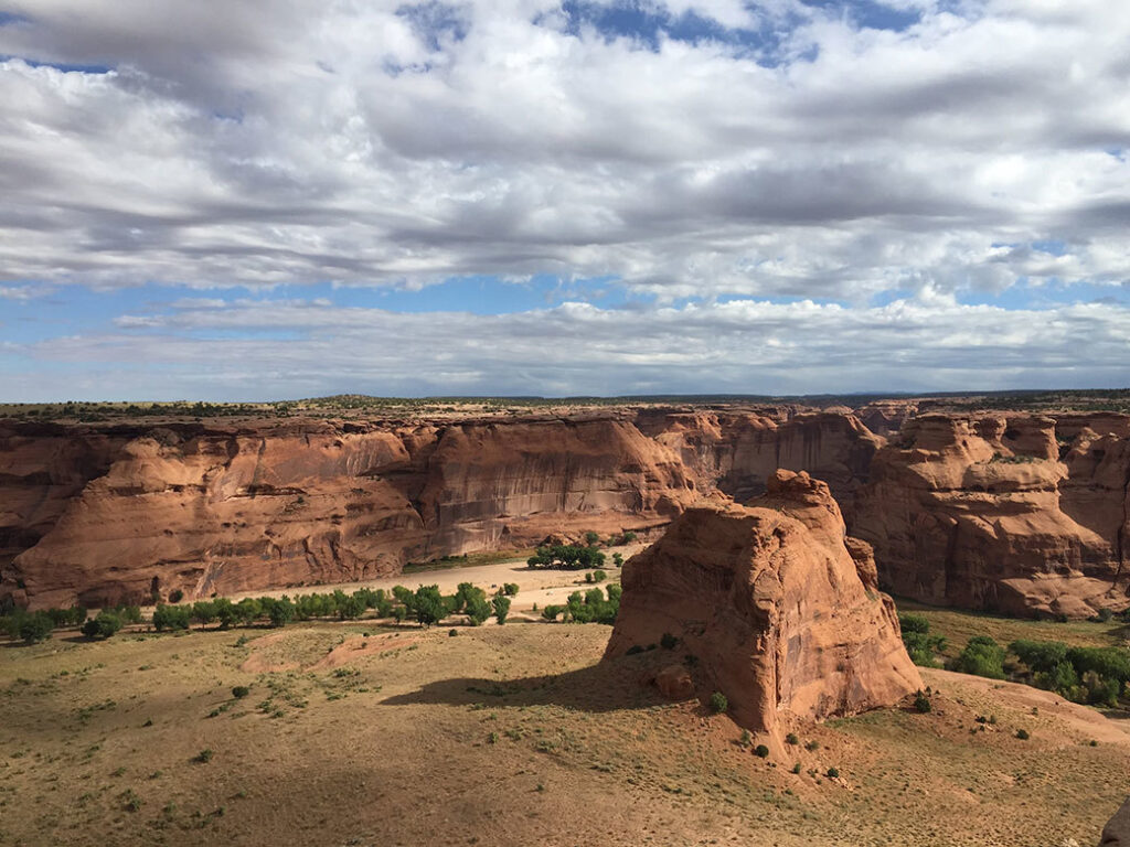 Canyon de Chelly National Monument (“Tséyi'” in Navajo) in Arizona is located on Navajo Nation land. This rock, called