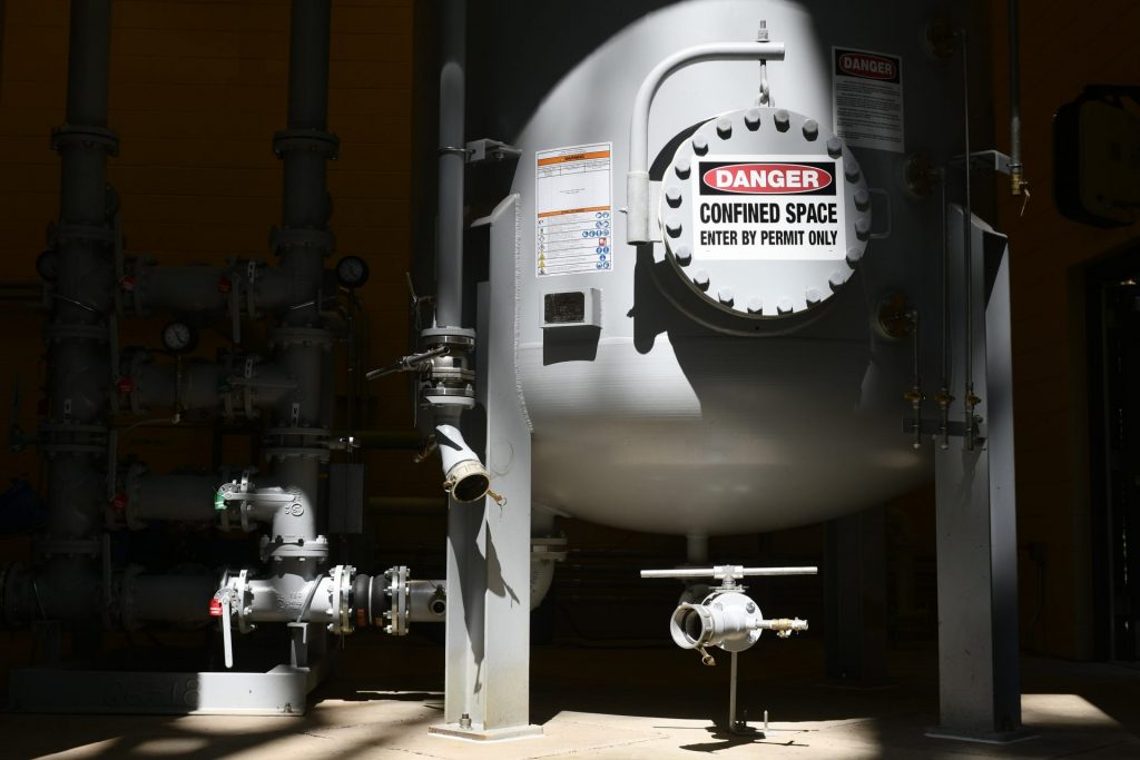 Detailed view on the newly installed system to filter out PFAS Forever Chemicals