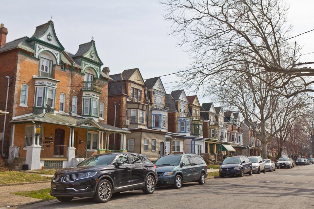 Rowhouses on North 50th Street in West Philadelphia Homes on North 50th Street in West Philadelphia.