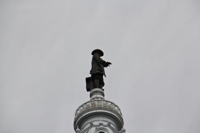 The William Penn statue atop City Hall