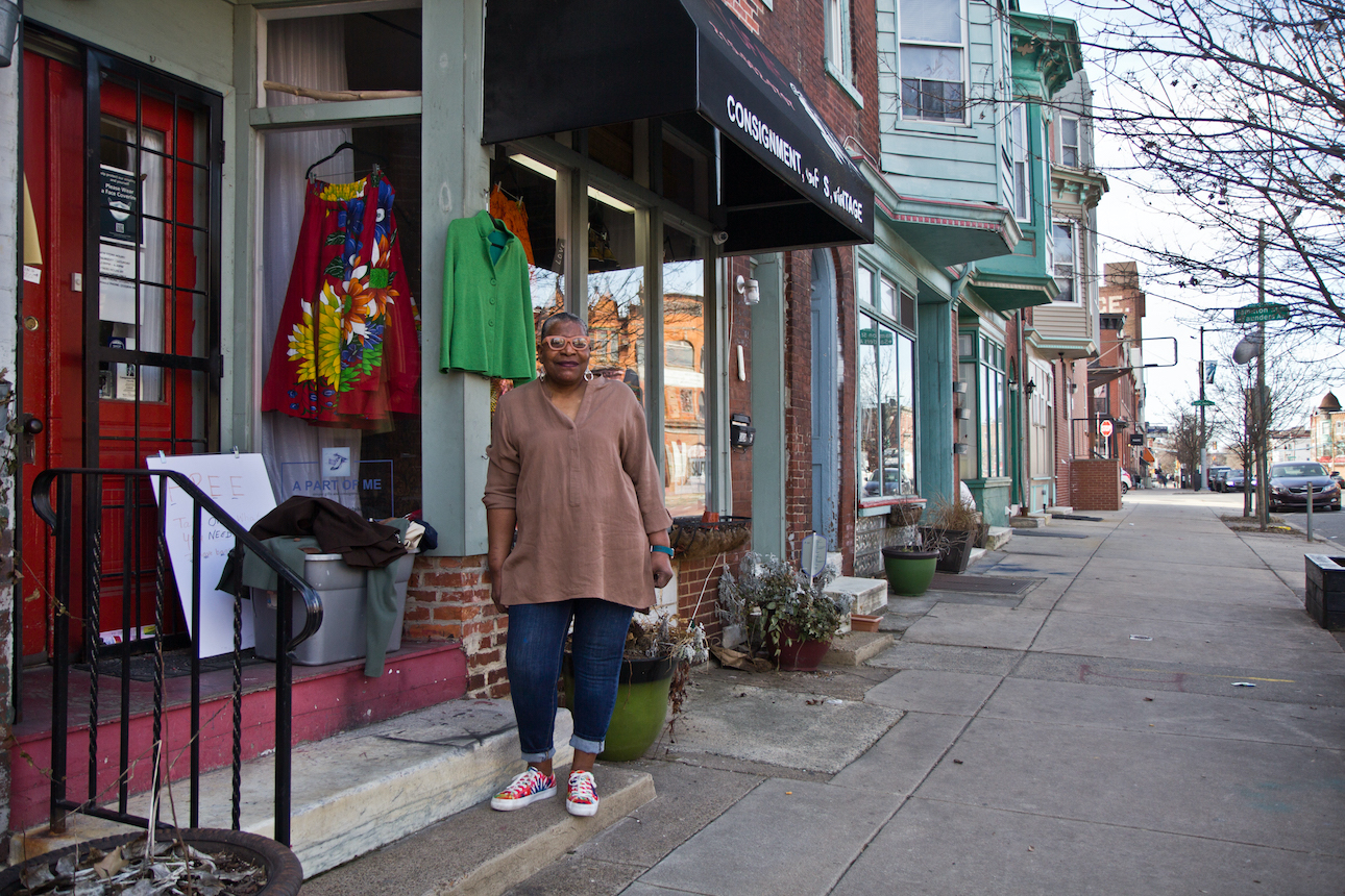 Phyllis Jones-Carter outside A Part of Me Boutique